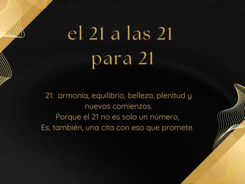 el 21 a las 21 para 21