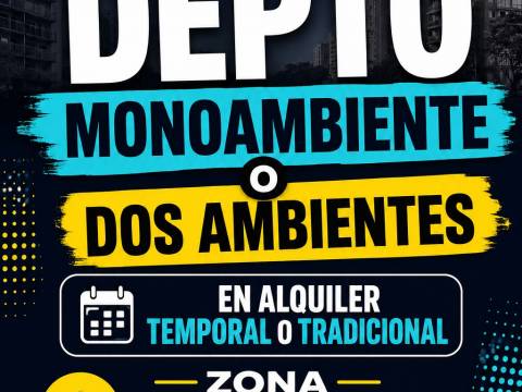 Un amigo busca departamento uno o dos ambientes