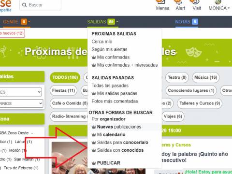 SALIDAS CON CONOCIDOS O CON GENTE PARA CONOCER