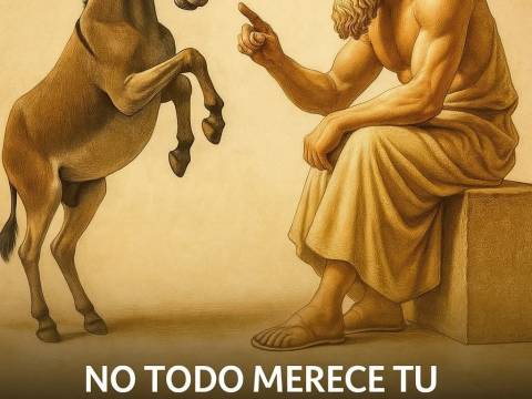 Cuando el burro da una patada, el sabio guarda silencio.â€