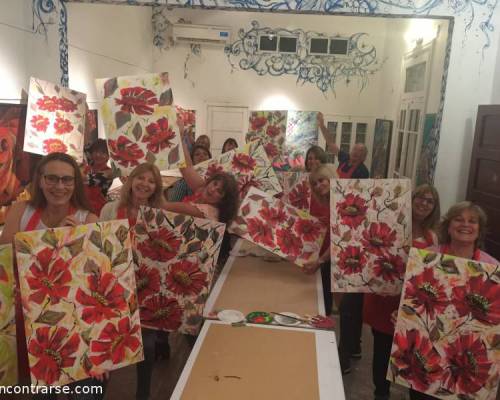 Encuentros Grupales (18/04/2019) :   4ta Paint Night  -  Disfrutamos pintando un cuadro + bebidas + pizzas !!! 