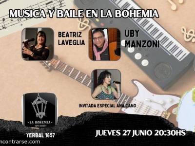 Encuentro "MUSICA ,CANCIONES Y BAILE EN LA BOHEMIA CAFE CONC
