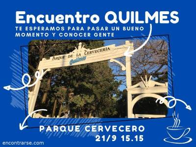 Encuentro CAFECITO DE QUILMES. PRIMAVERA EN EL PARQUE DE LA 