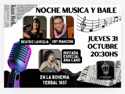 Encuentro "MUSICA ,CANCIONES Y BAILE EN "LA BOHEMIA CAFE CON